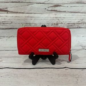 NWT VERA BRADLEY Red Quilted Fabric Wallet